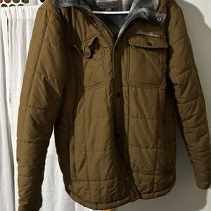 Eddie Bauer Men's Tan Puffer Jacket